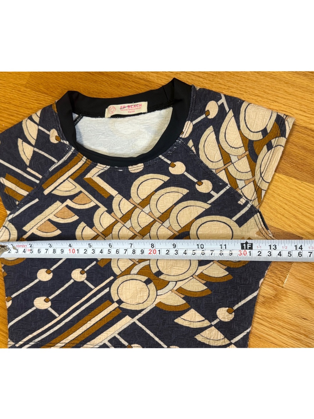 Free People FP Beach Sonny Printed Tee Bikini Top NWOT - Picture 5 of 7